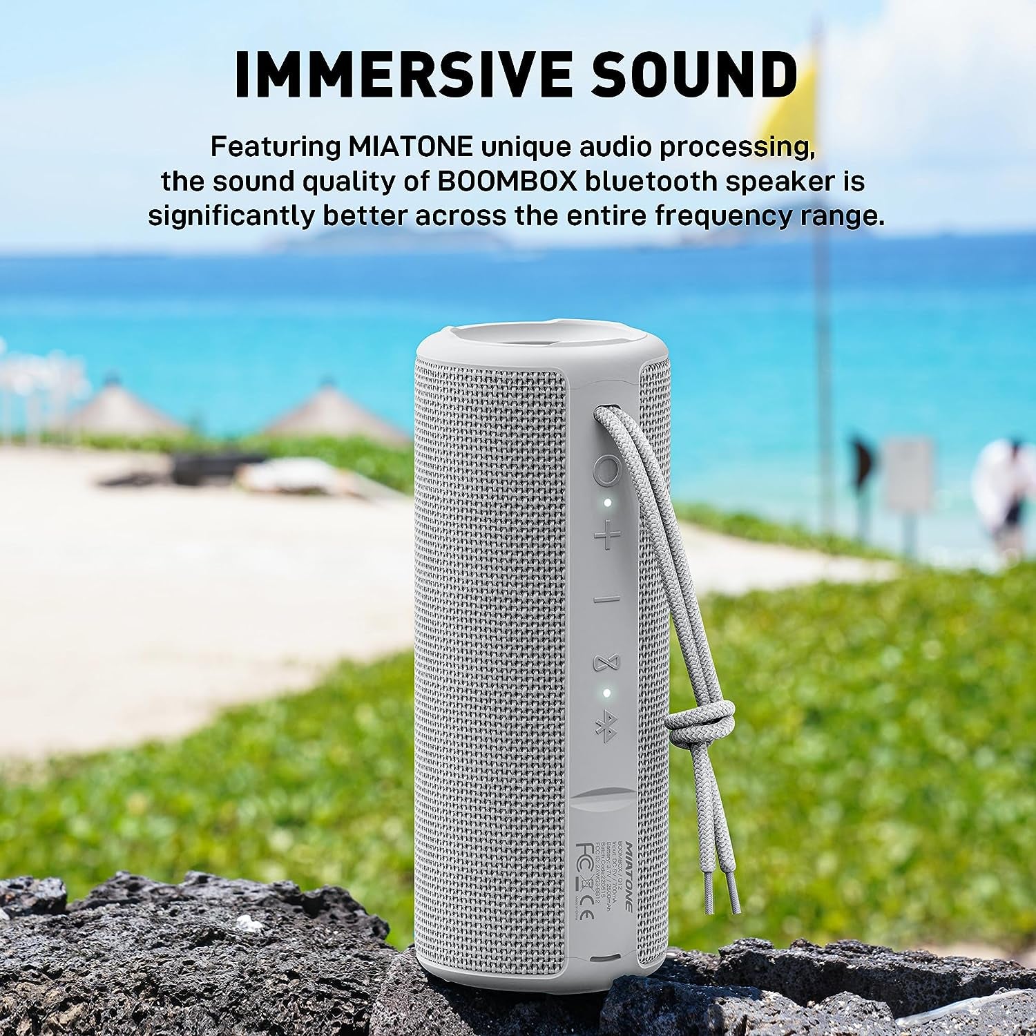Outdoor Portable Bluetooth Wireless Speaker Waterproof - Grey Outdoor Portable Bluetooth Wireless Speaker Waterproof - Grey